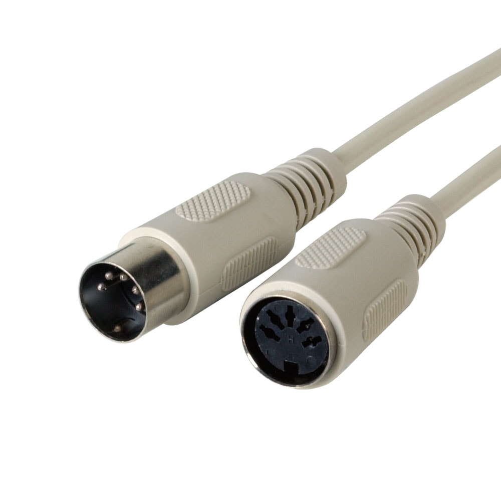 Câble Extension M/F 6 pieds pour Clavier DIN 5 Pins Câble Extension M/F 6 pieds pour Clavier DIN 5 Pins